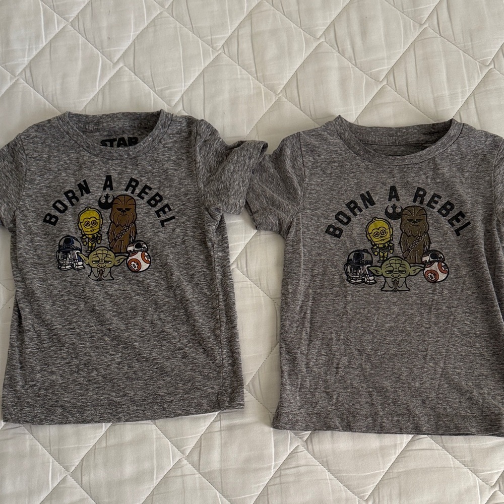 Star Wars Gray Kids T-Shirt for twins size 2T